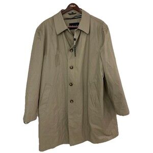 Men's VTG Ralph Lauren Overcoat Removable Tartan Plaid Liner Beige Sz 3XL NWT